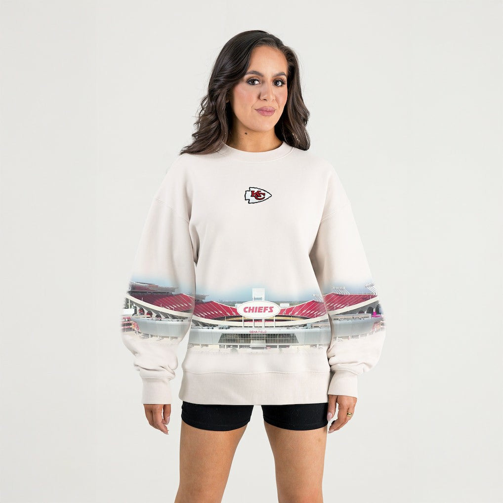 Kansas City Chiefs Gameday Couture Women's Power Move Stadium Premium Drop Shoulder Sweatshirt | NFL Near me