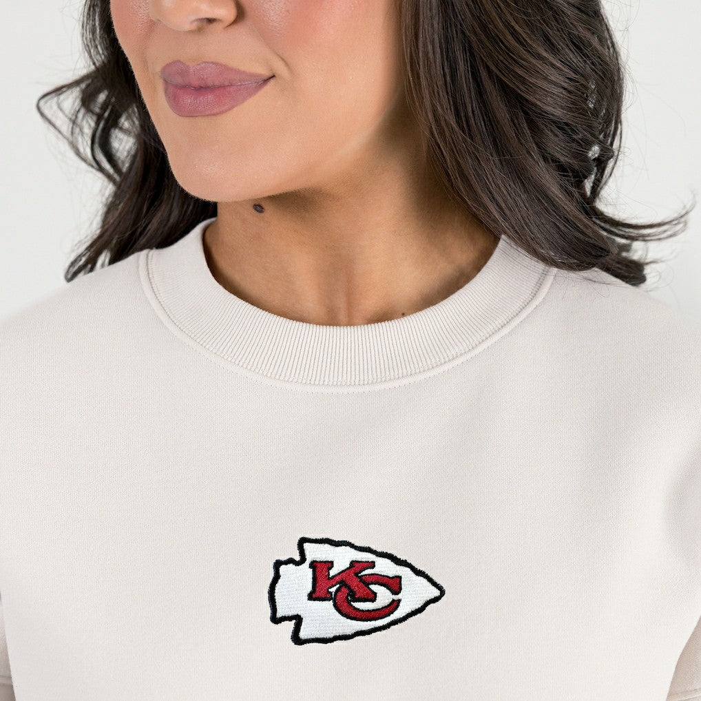 Kansas City Chiefs Gameday Couture Women's Power Move Stadium Premium Drop Shoulder Sweatshirt | NFL Near me