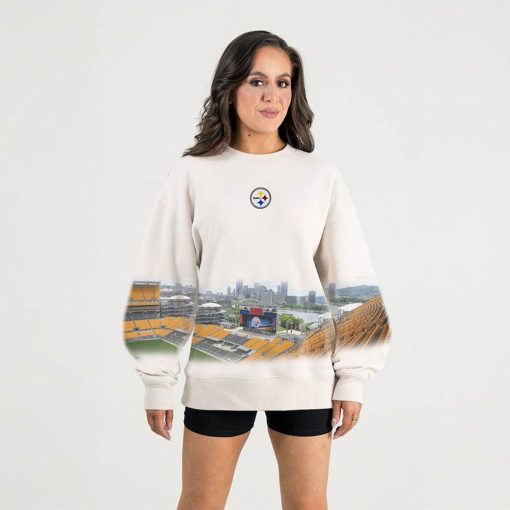 Pittsburgh Steelers Gameday Couture Women's Power Move Stadium Premium Drop Shoulder Sweatshirt | NFL Hot