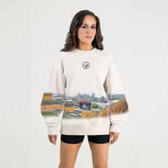 Pittsburgh Steelers Gameday Couture Women's Power Move Stadium Premium Drop Shoulder Sweatshirt | NFL Hot