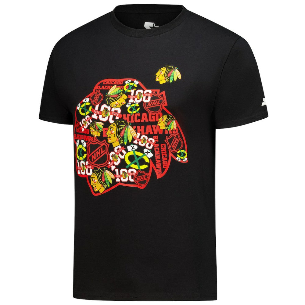 Chicago Blackhawks Starter Logo Collage T-Shirt -  NHL T-shirts