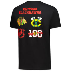 Chicago Blackhawks Starter Logo Collage T-Shirt -  NHL T-shirts