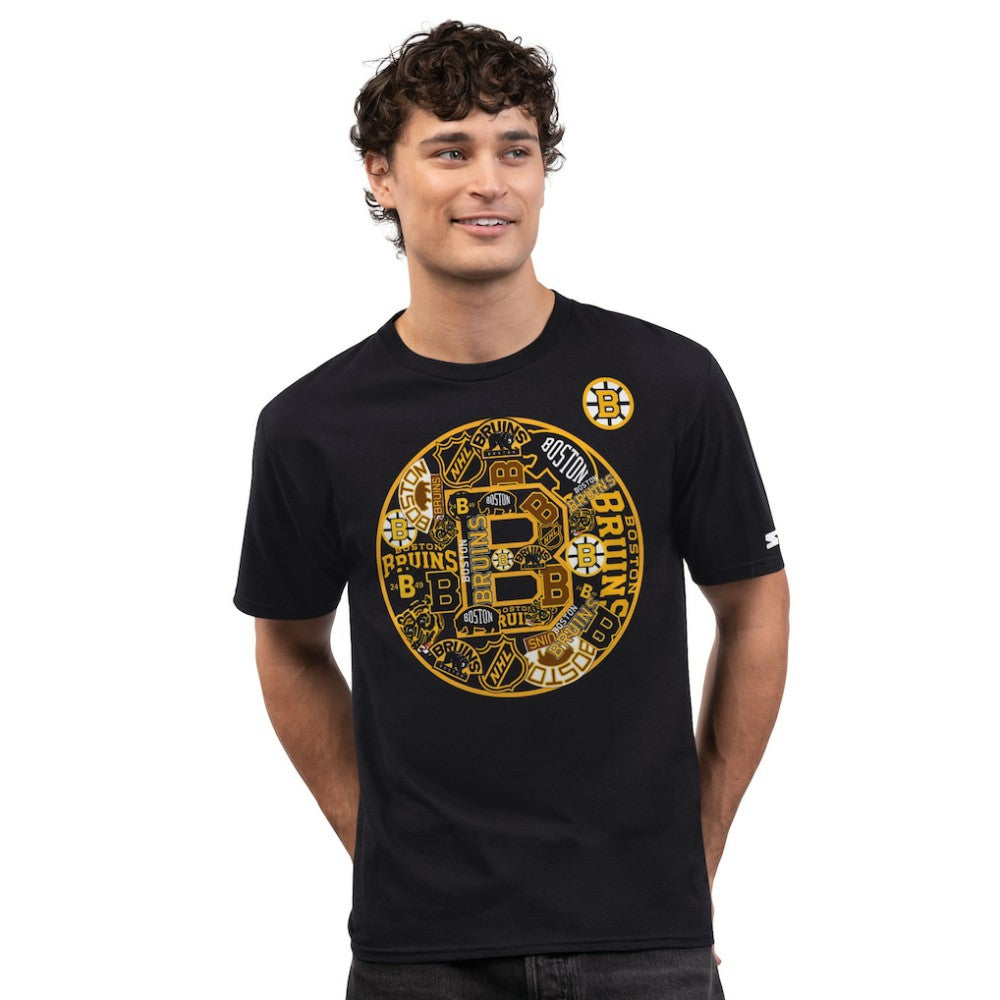 Boston Bruins Starter Logo Collage T-Shirt -  NHL T-shirts