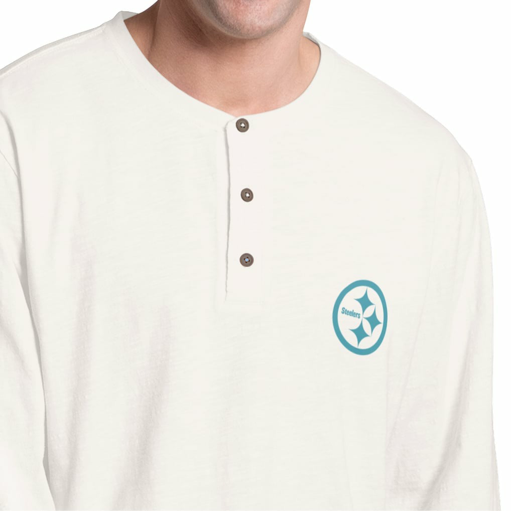 Pittsburgh Steelers Margaritaville Island Reserve Long Sleeve Slub Henley Shirt | NFL Near me