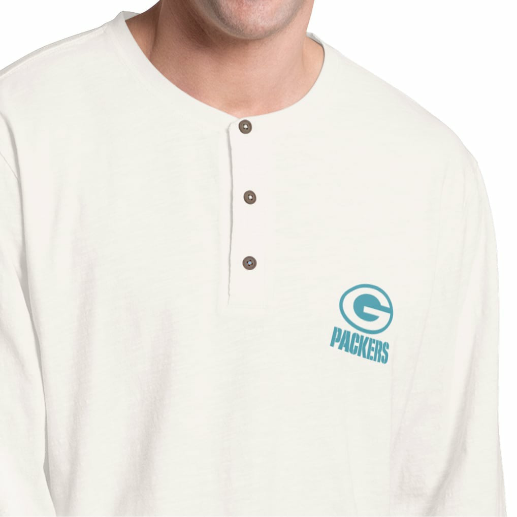 Green Bay Packers Margaritaville Island Reserve Long Sleeve Slub Henley Shirt | NFL On sale
