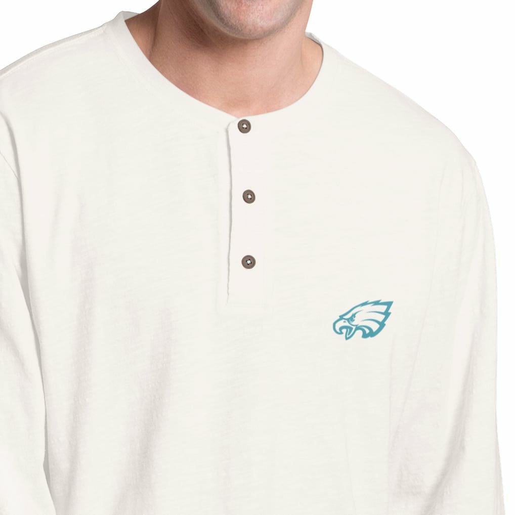 Philadelphia Eagles Margaritaville Island Reserve Long Sleeve Slub Henley Shirt | NFL Sale
