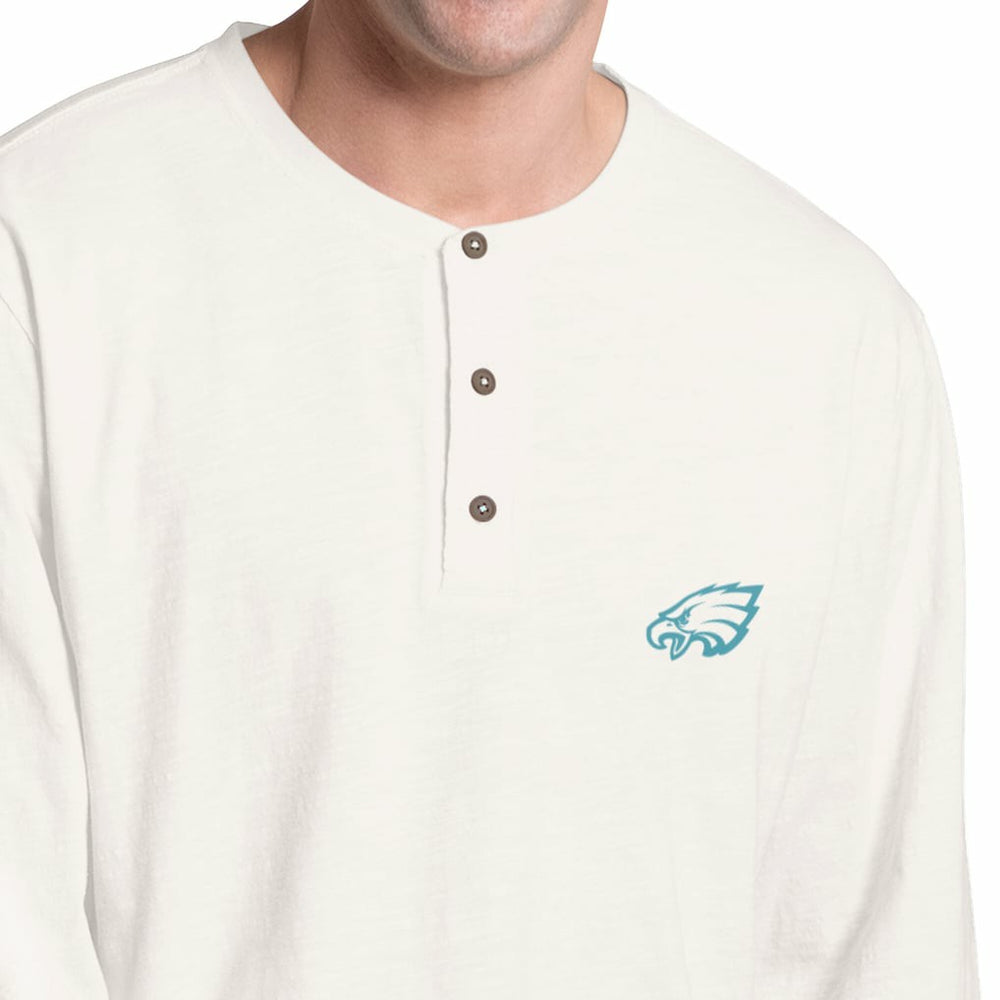 Philadelphia Eagles Margaritaville Island Reserve Long Sleeve Slub Henley Shirt | NFL Sale