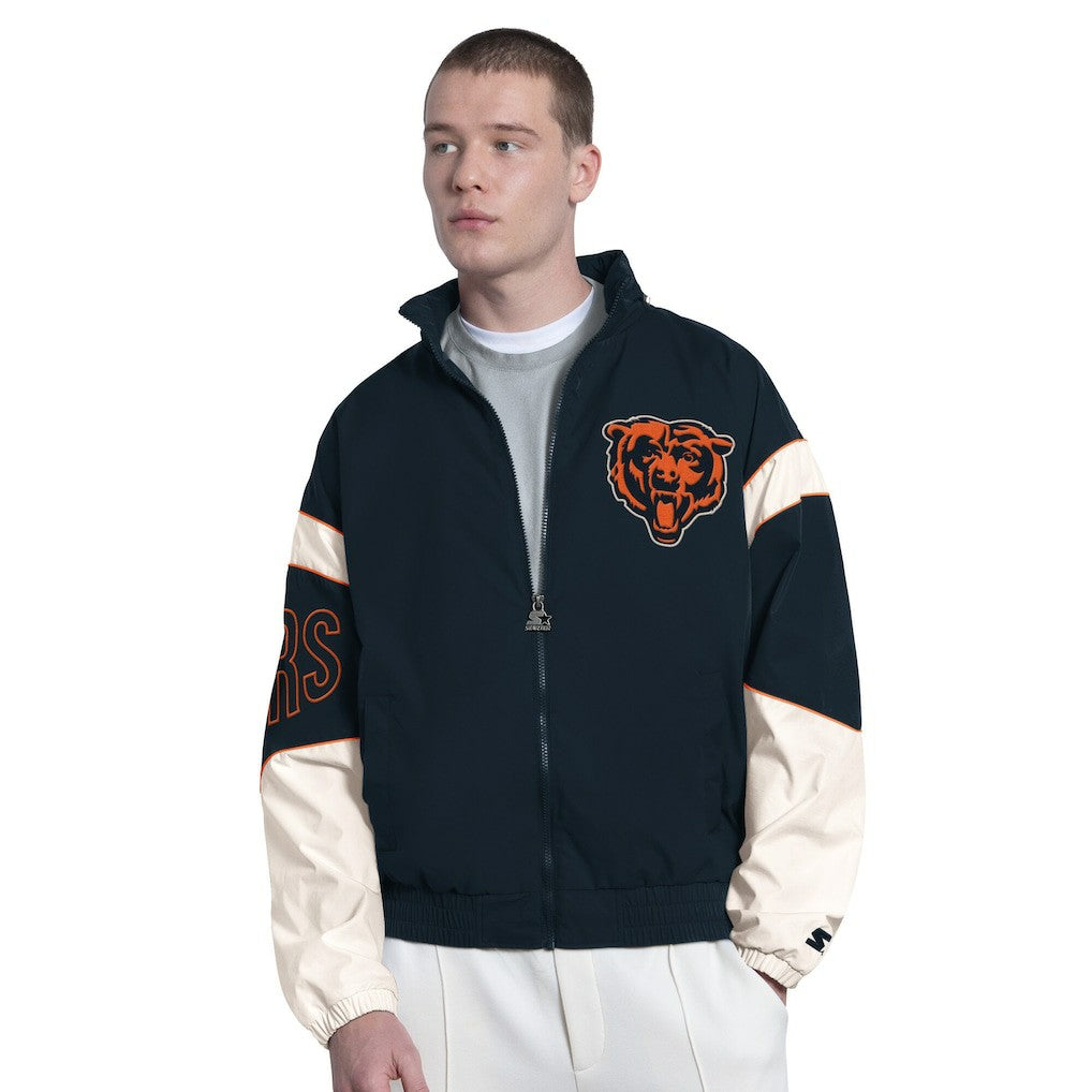 Chicago Bears Starter The Gust Full-Zip Hooded Jacket | NFL Outlet