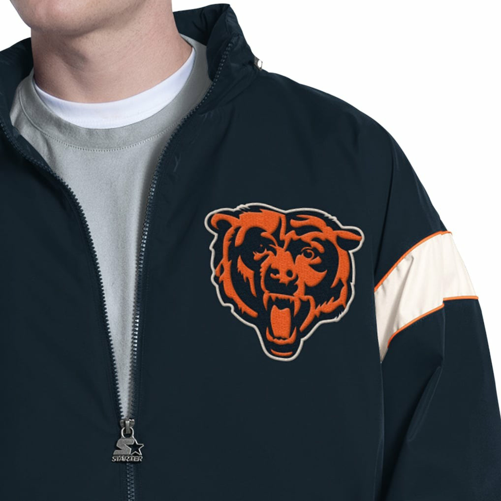 Chicago Bears Starter The Gust Full-Zip Hooded Jacket | NFL Outlet