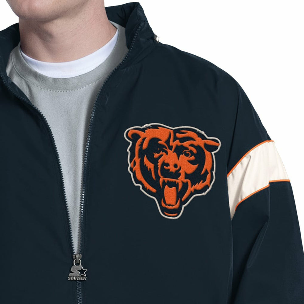 Chicago Bears Starter The Gust Full-Zip Hooded Jacket | NFL Outlet