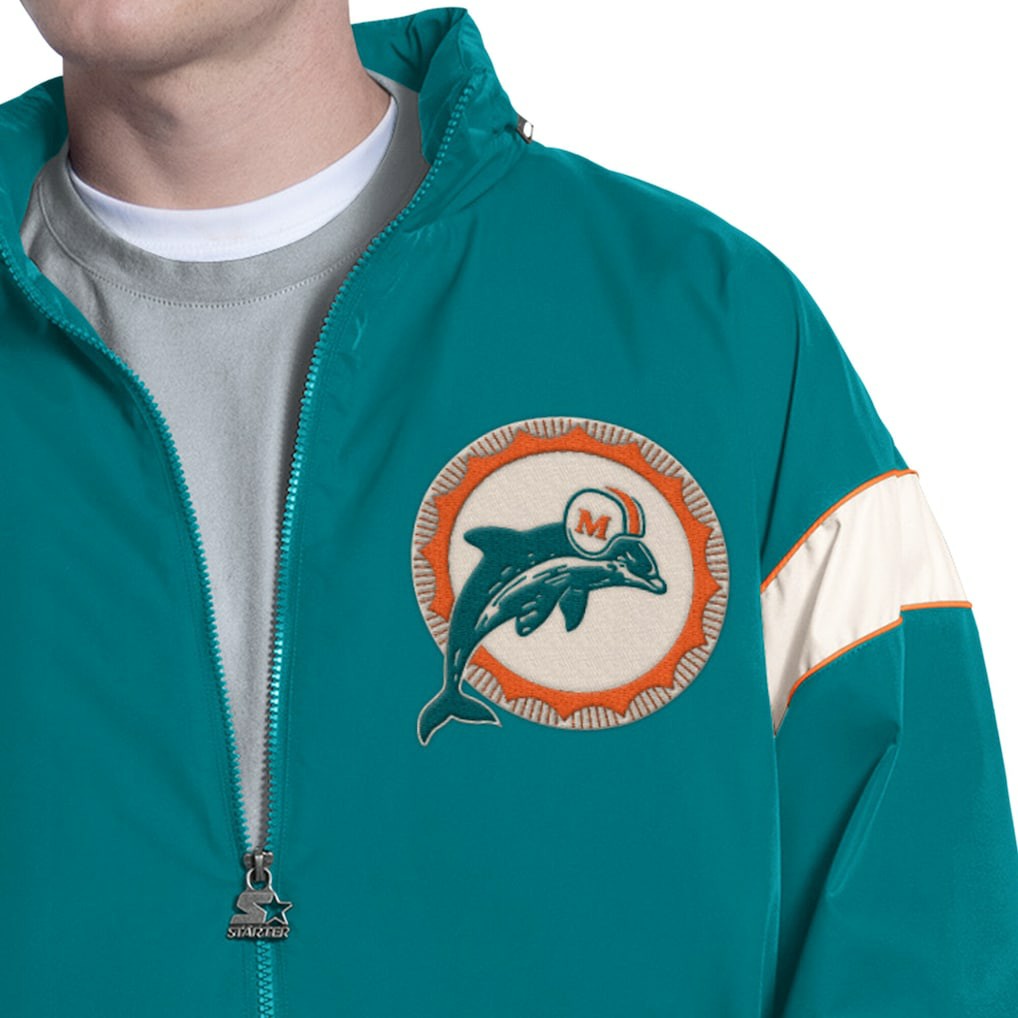Miami Dolphins Starter The Gust Full-Zip Hooded Jacket | NFL Near me