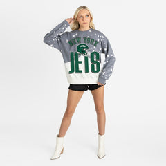 New York Jets Gameday Couture Women's Arch Rivals Faded Wash Sweatshirt | NFL Sale