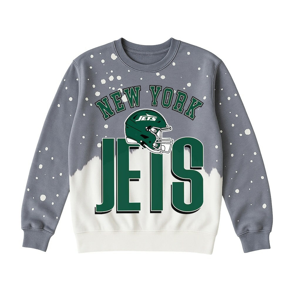 New York Jets Gameday Couture Women's Arch Rivals Faded Wash Sweatshirt | NFL Sale