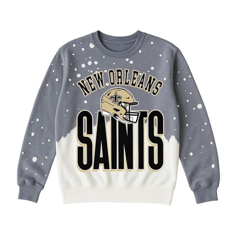 New Orleans Saints Gameday Couture Women's Arch Rivals Faded Wash Sweatshirt | NFL Discount