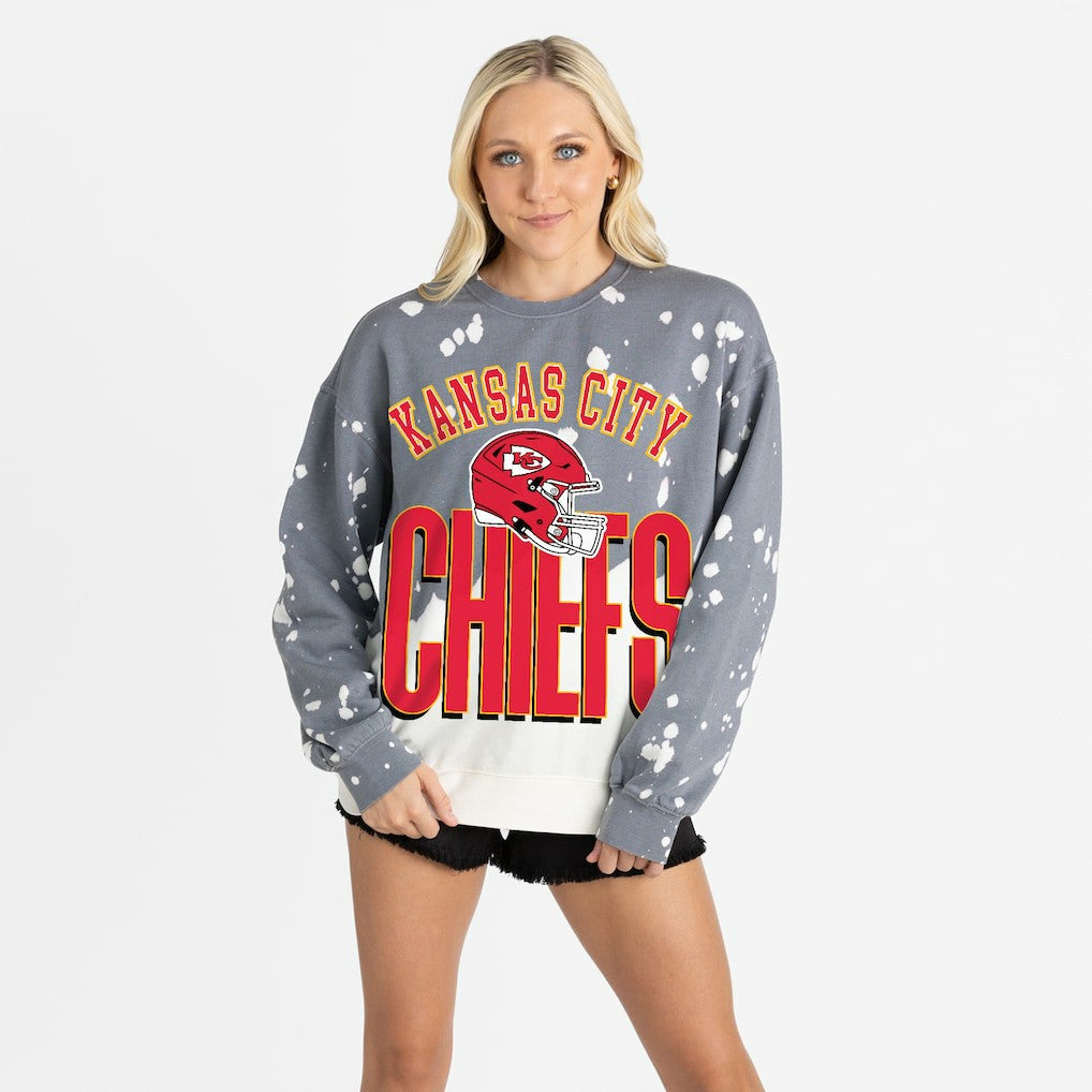 Kansas City Chiefs Gameday Couture Women's Arch Rivals Faded Wash Sweatshirt | NFL Online