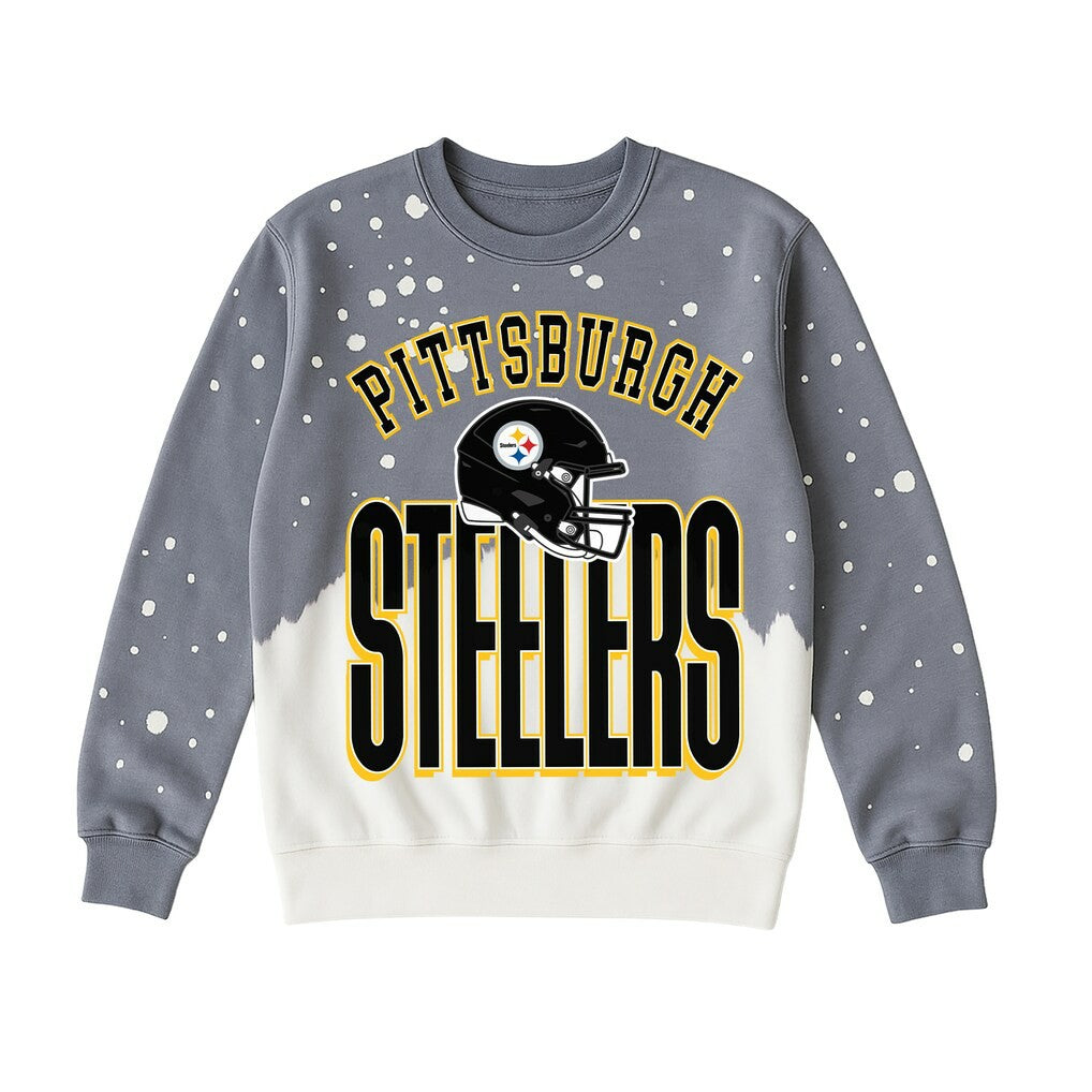 Pittsburgh Steelers Gameday Couture Women's Arch Rivals Faded Wash Sweatshirt | NFL On sale