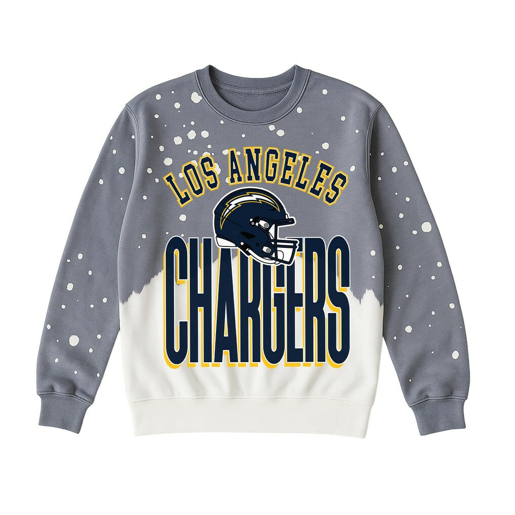 Los Angeles Chargers Gameday Couture Women's Arch Rivals Faded Wash Sweatshirt | NFL On sale