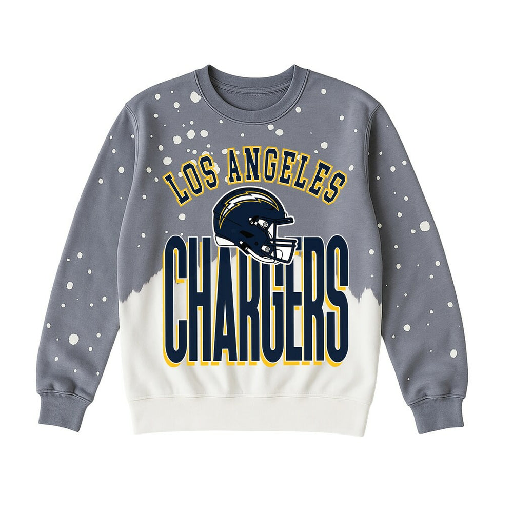 Los Angeles Chargers Gameday Couture Women's Arch Rivals Faded Wash Sweatshirt | NFL On sale