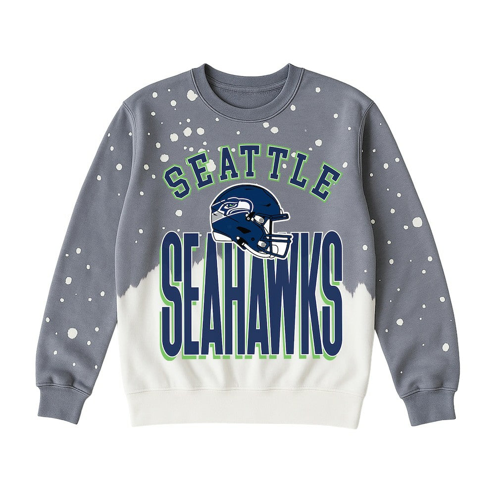 Seattle Seahawks Gameday Couture Women's Arch Rivals Faded Wash Sweatshirt | NFL On sale