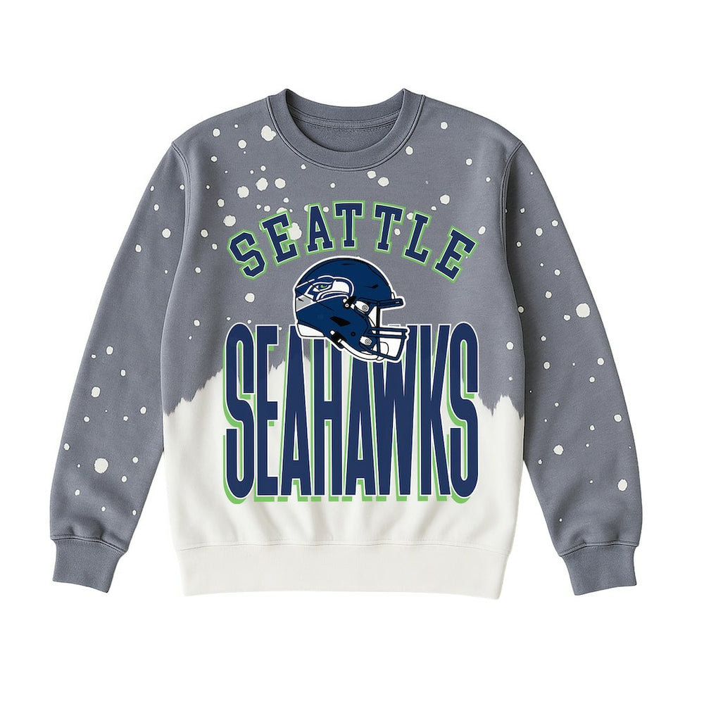 Seattle Seahawks Gameday Couture Women's Arch Rivals Faded Wash Sweatshirt | NFL On sale