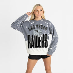 Las Vegas Raiders Gameday Couture Women's Arch Rivals Faded Wash Sweatshirt | NFL Discount