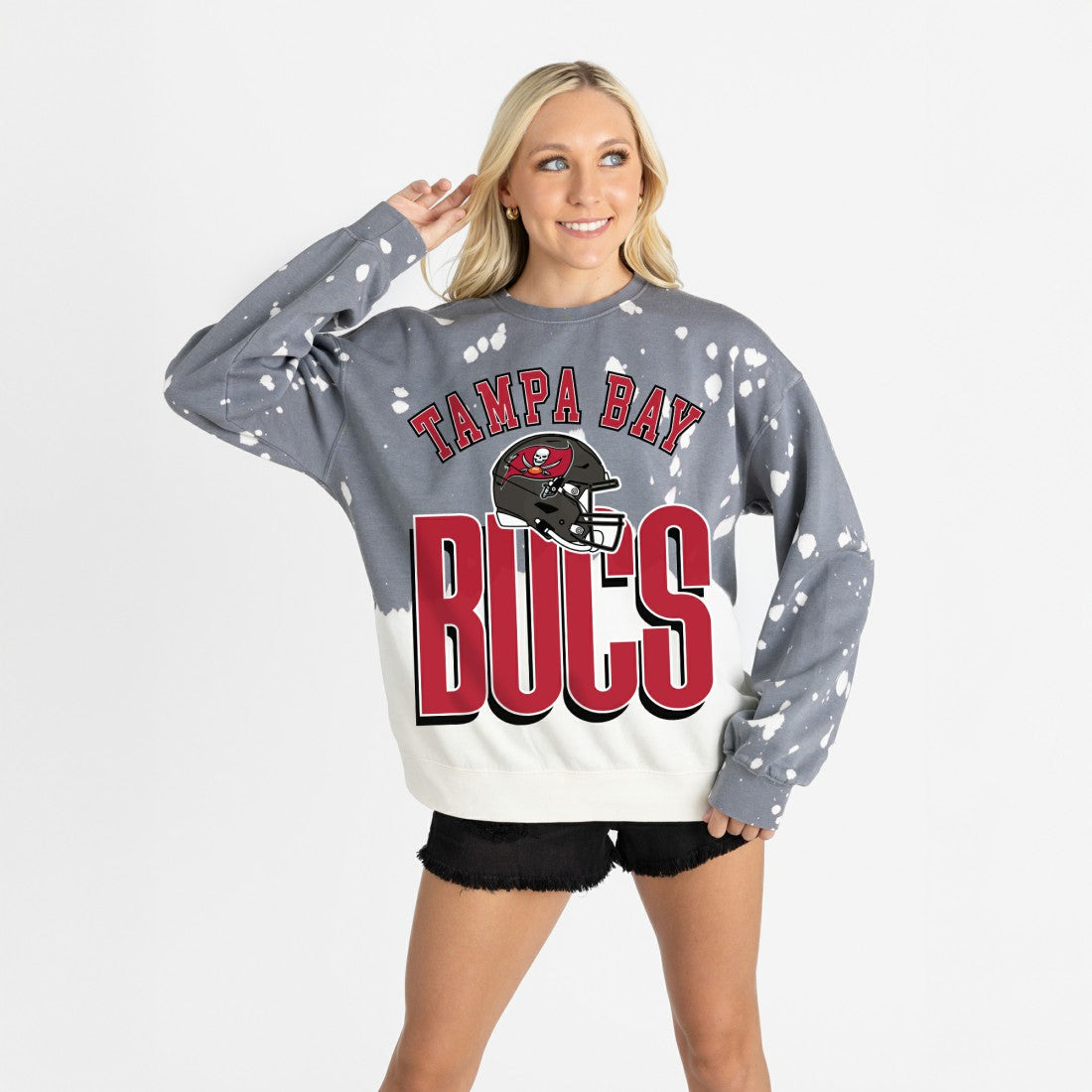 Tampa Bay Buccaneers Gameday Couture Women's Arch Rivals Faded Wash Sweatshirt | NFL Sale
