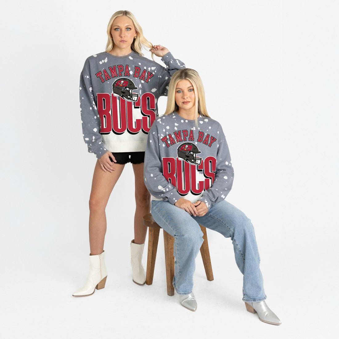 Tampa Bay Buccaneers Gameday Couture Women's Arch Rivals Faded Wash Sweatshirt | NFL Sale