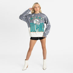 Miami Dolphins Gameday Couture Women's Arch Rivals Faded Wash Sweatshirt | NFL Sale