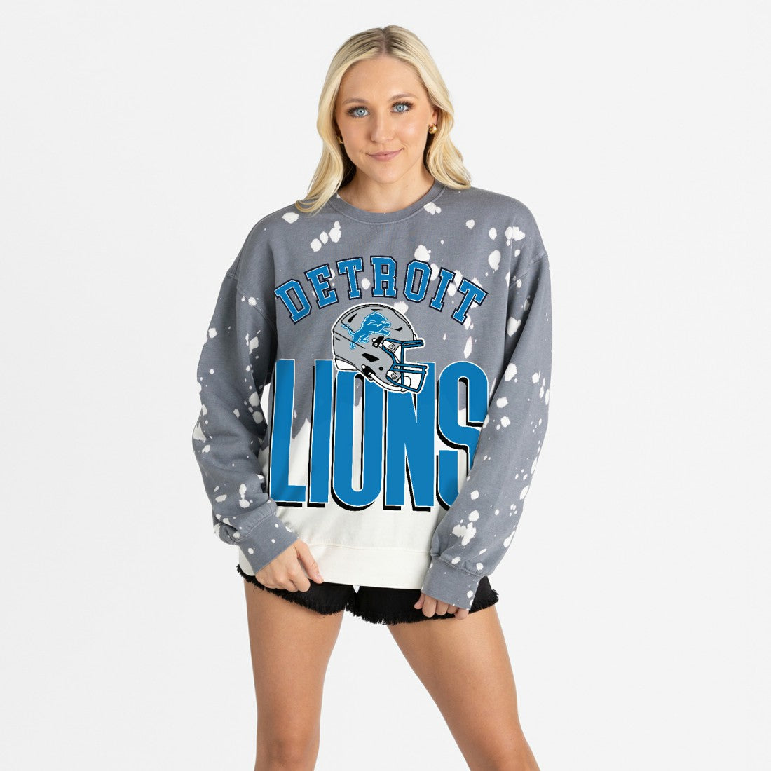 Detroit Lions Gameday Couture Women's Arch Rivals Faded Wash Sweatshirt | NFL Near me