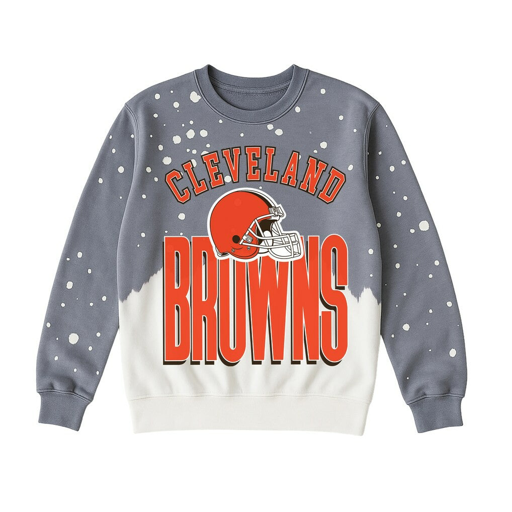 Cleveland Browns Gameday Couture Women's Arch Rivals Faded Wash Sweatshirt | NFL New