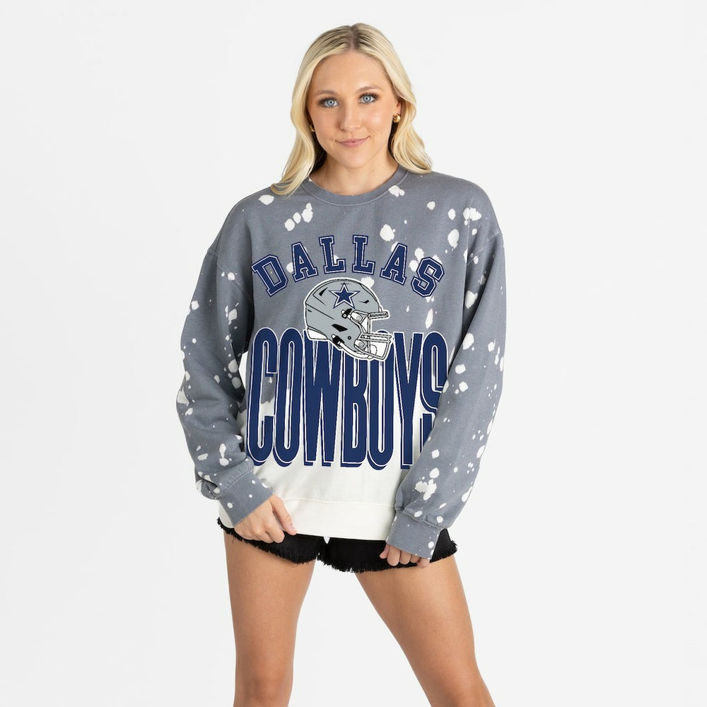 Dallas Cowboys Gameday Couture Women's Arch Rivals Faded Wash Sweatshirt | NFL Online