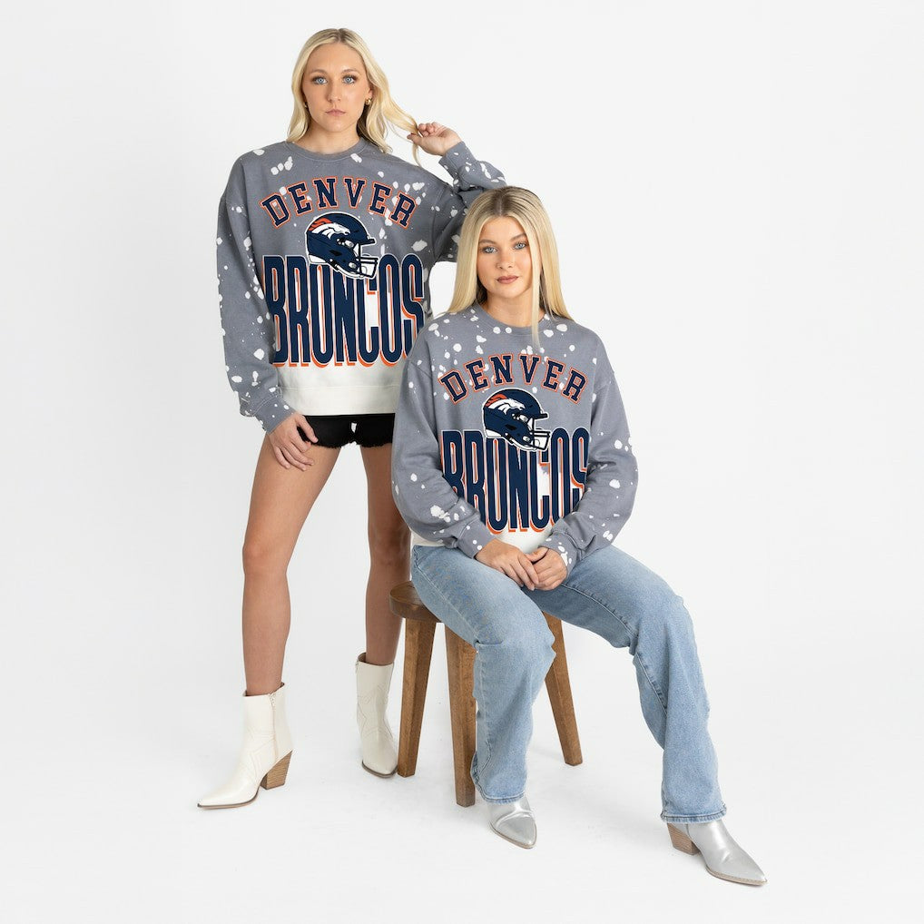 Denver Broncos Gameday Couture Women's Arch Rivals Faded Wash Sweatshirt | NFL Near me