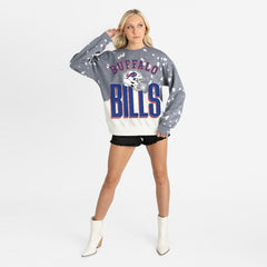 Buffalo Bills Gameday Couture Women's Arch Rivals Faded Wash Sweatshirt | NFL On sale