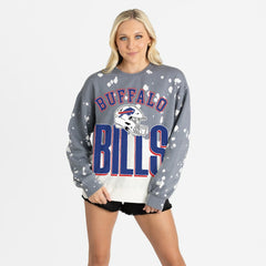 Buffalo Bills Gameday Couture Women's Arch Rivals Faded Wash Sweatshirt | NFL On sale