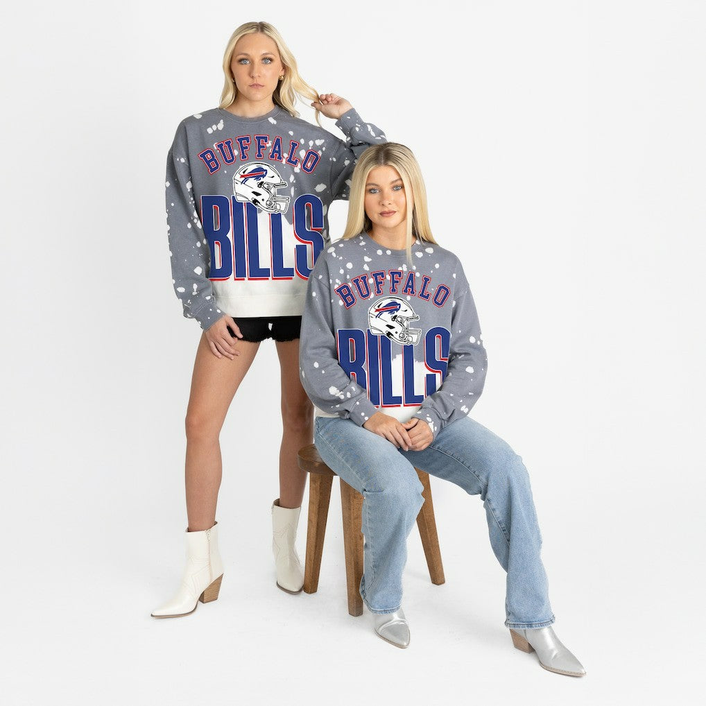 Buffalo Bills Gameday Couture Women's Arch Rivals Faded Wash Sweatshirt | NFL On sale