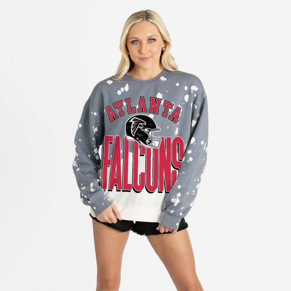 Atlanta Falcons Gameday Couture Women's Arch Rivals Faded Wash Sweatshirt | NFL US