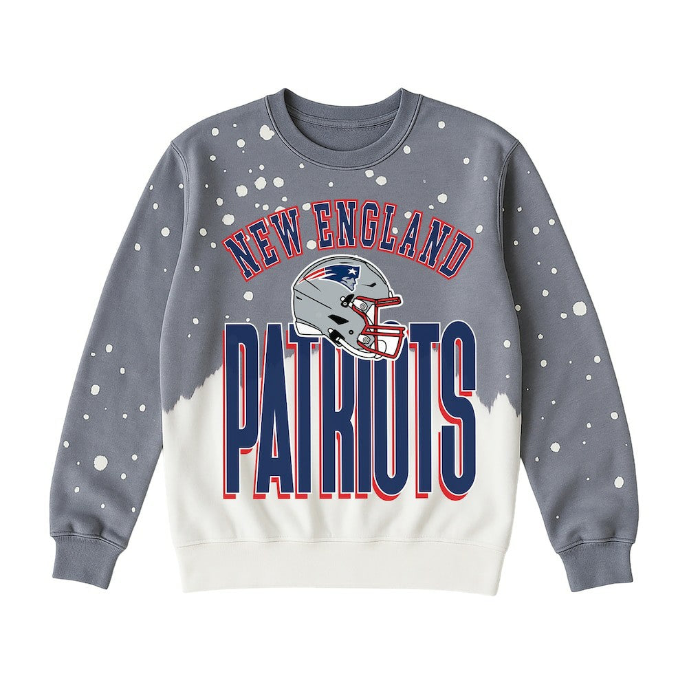 New England Patriots Gameday Couture Women's Arch Rivals Faded Wash Sweatshirt | NFL Online