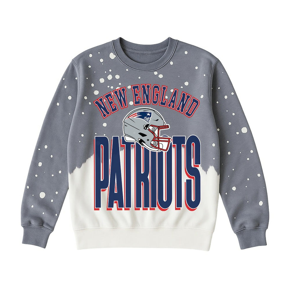 New England Patriots Gameday Couture Women's Arch Rivals Faded Wash Sweatshirt | NFL Online