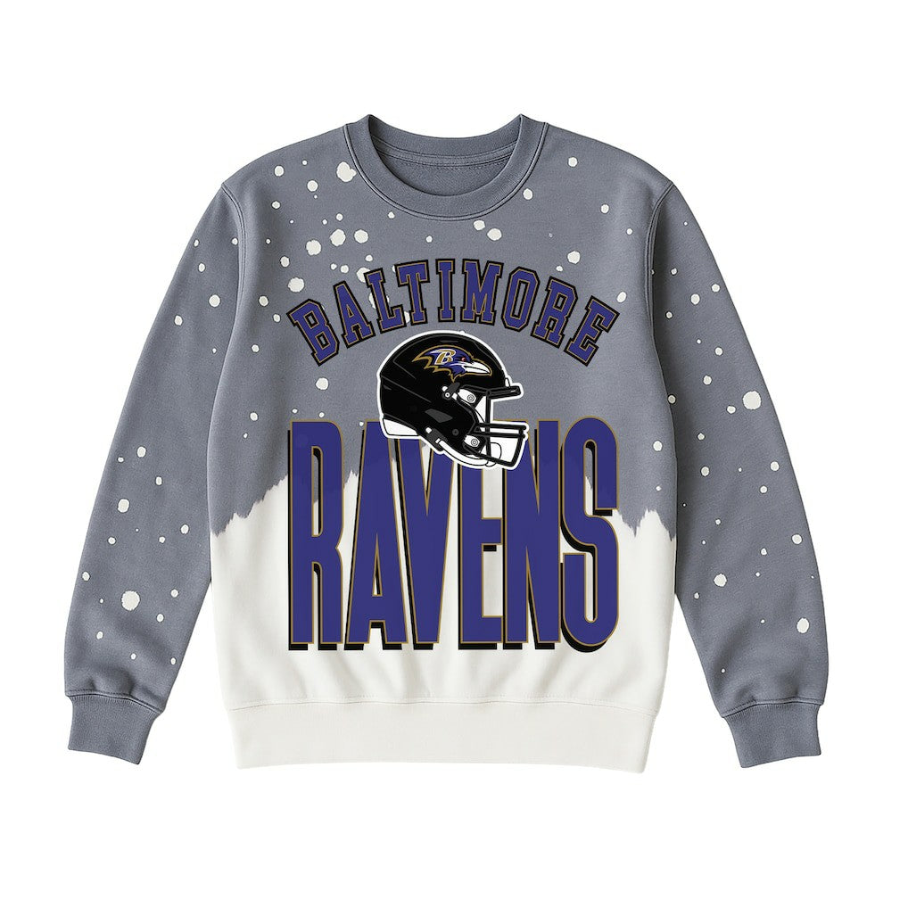 Baltimore Ravens Gameday Couture Women's Arch Rivals Faded Wash Sweatshirt | NFL New