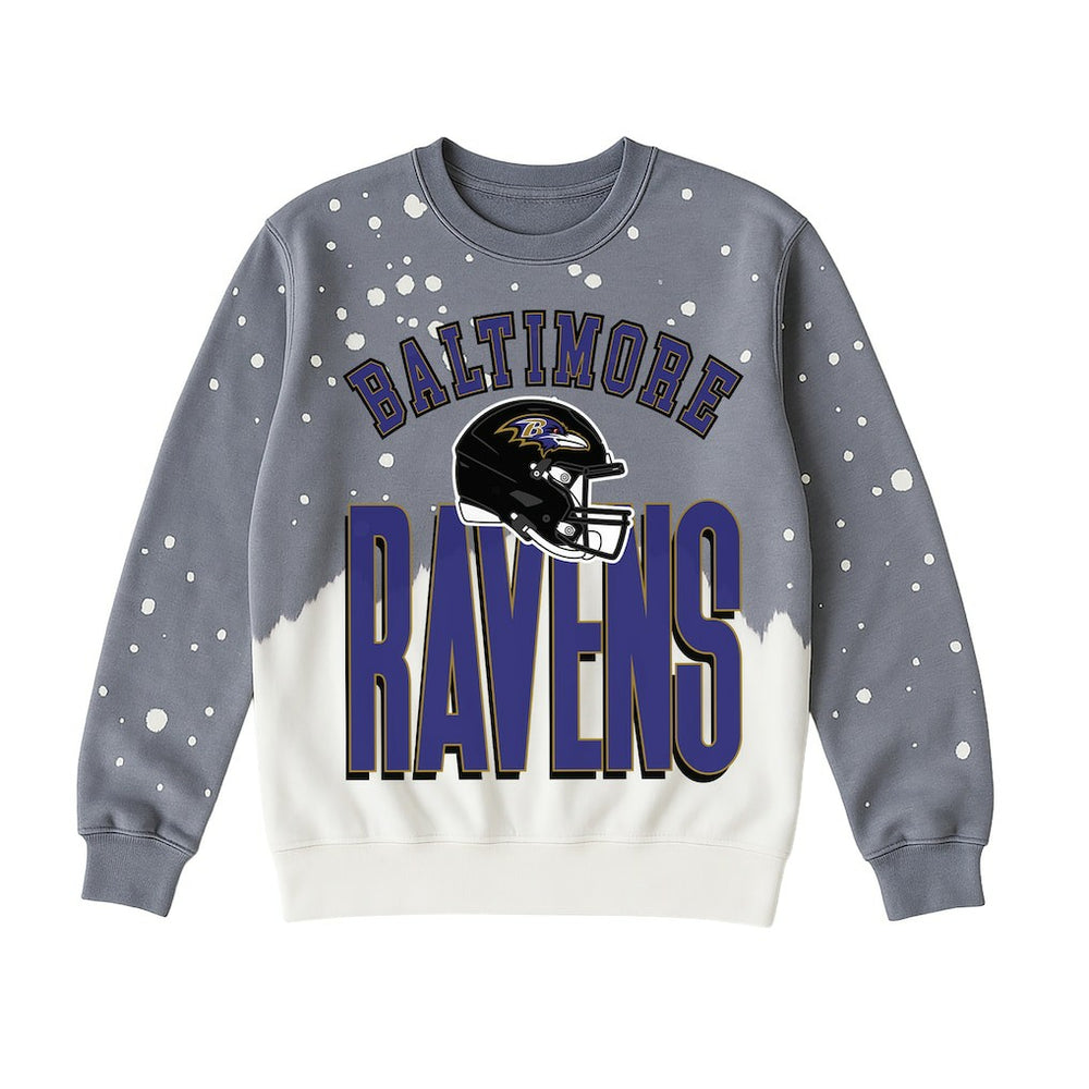 Baltimore Ravens Gameday Couture Women's Arch Rivals Faded Wash Sweatshirt | NFL New