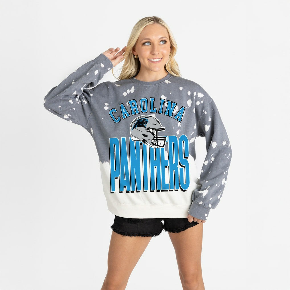 Carolina Panthers Gameday Couture Women's Arch Rivals Faded Wash Sweatshirt | NFL On sale