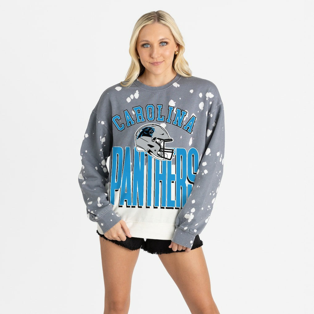 Carolina Panthers Gameday Couture Women's Arch Rivals Faded Wash Sweatshirt | NFL On sale