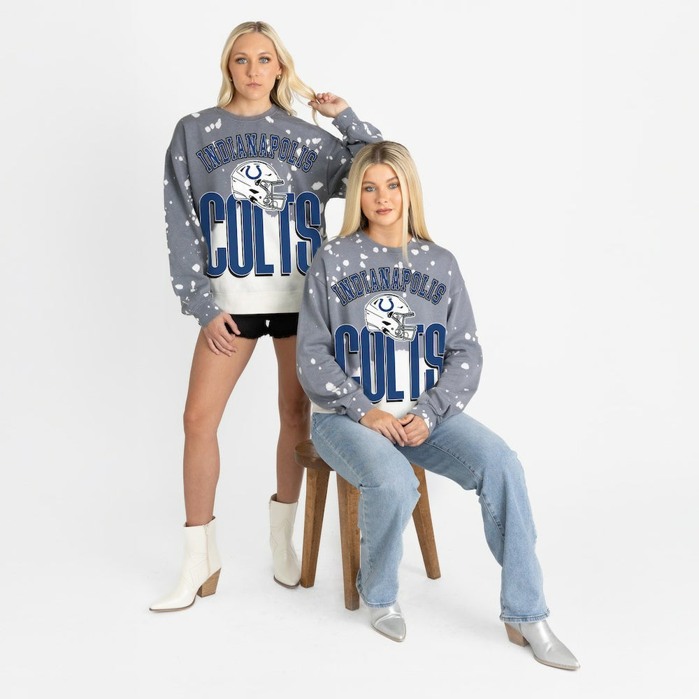 Indianapolis Colts Gameday Couture Women's Arch Rivals Faded Wash Sweatshirt | NFL New