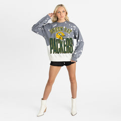 Green Bay Packers Gameday Couture Women's Arch Rivals Faded Wash Sweatshirt | NFL US