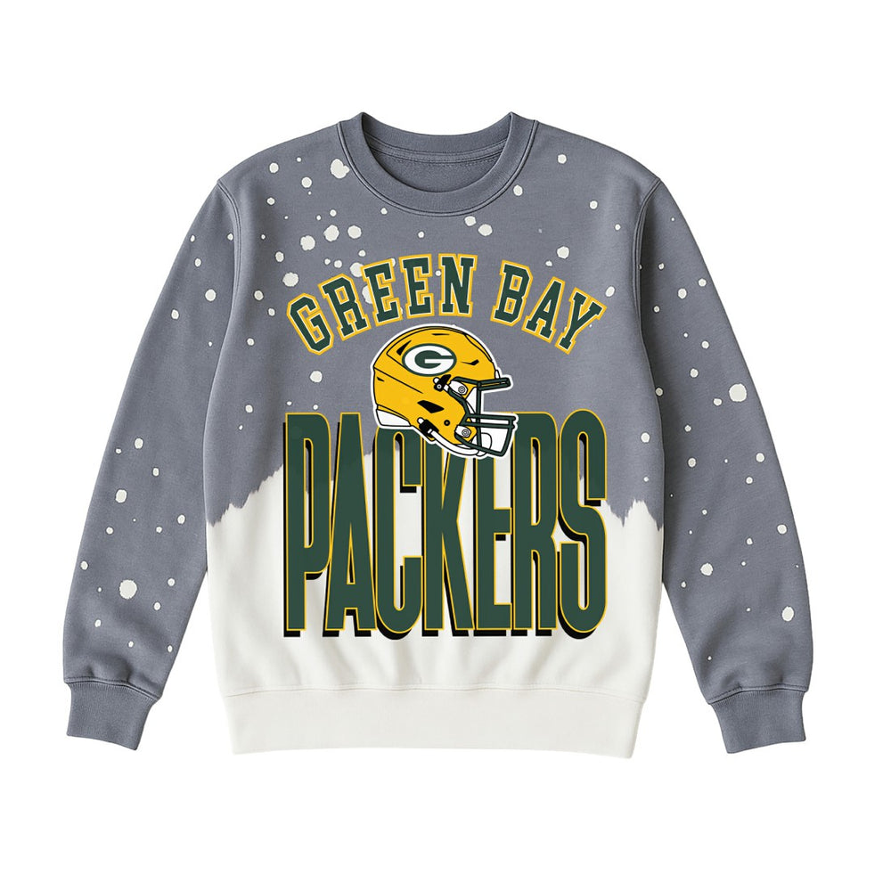 Green Bay Packers Gameday Couture Women's Arch Rivals Faded Wash Sweatshirt | NFL US