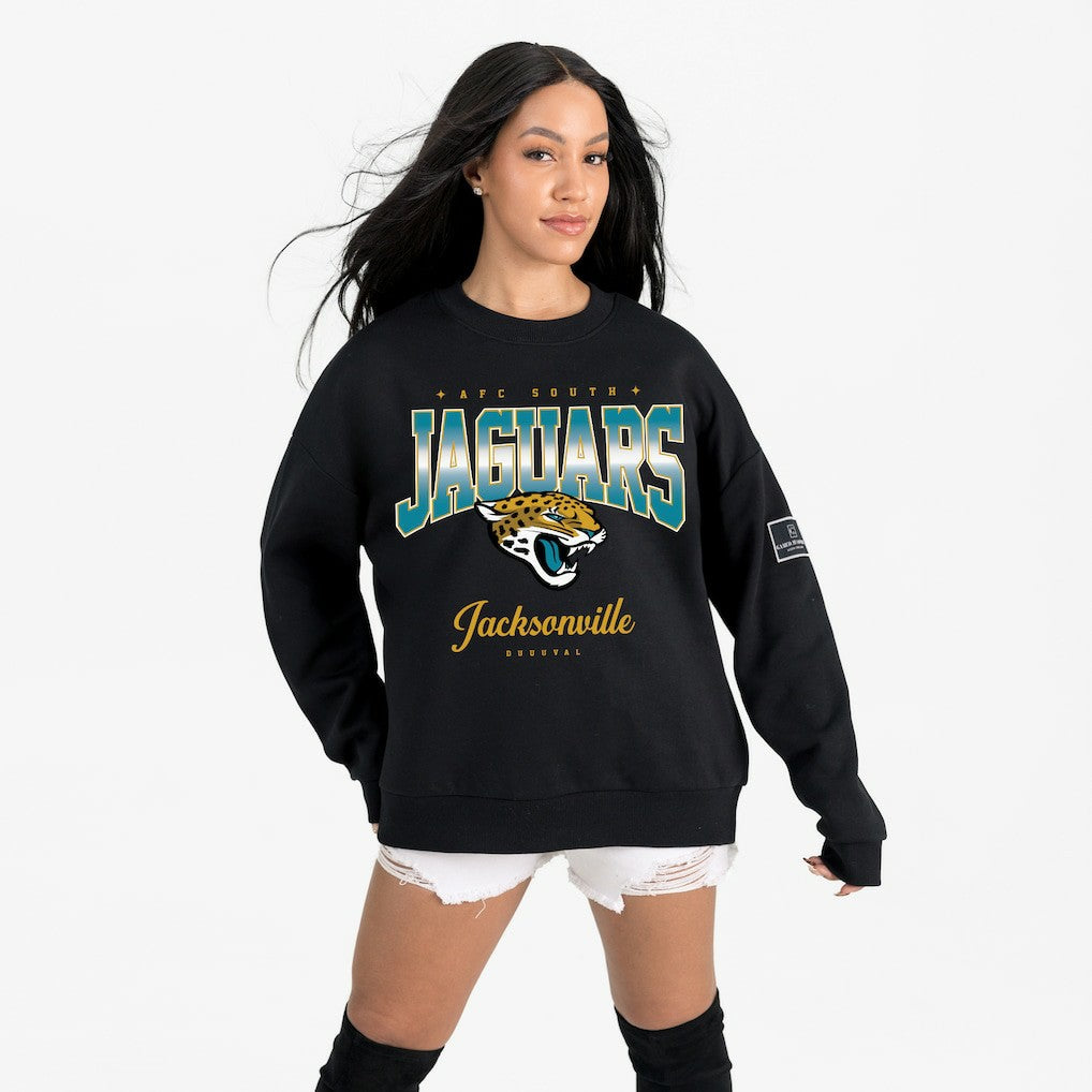Jacksonville Jaguars Gameday Couture Women's Powerhouse Play Premium Fleece Sweatshirt | NFL On sale