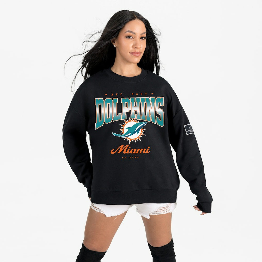 Miami Dolphins Gameday Couture Women's Powerhouse Play Premium Fleece Sweatshirt | NFL Online