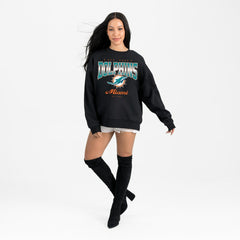 Miami Dolphins Gameday Couture Women's Powerhouse Play Premium Fleece Sweatshirt | NFL Online