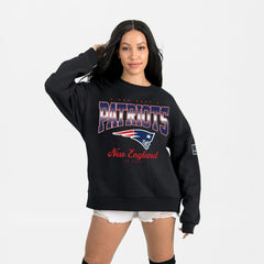 New England Patriots Gameday Couture Women's Powerhouse Play Premium Fleece Sweatshirt | NFL Discount