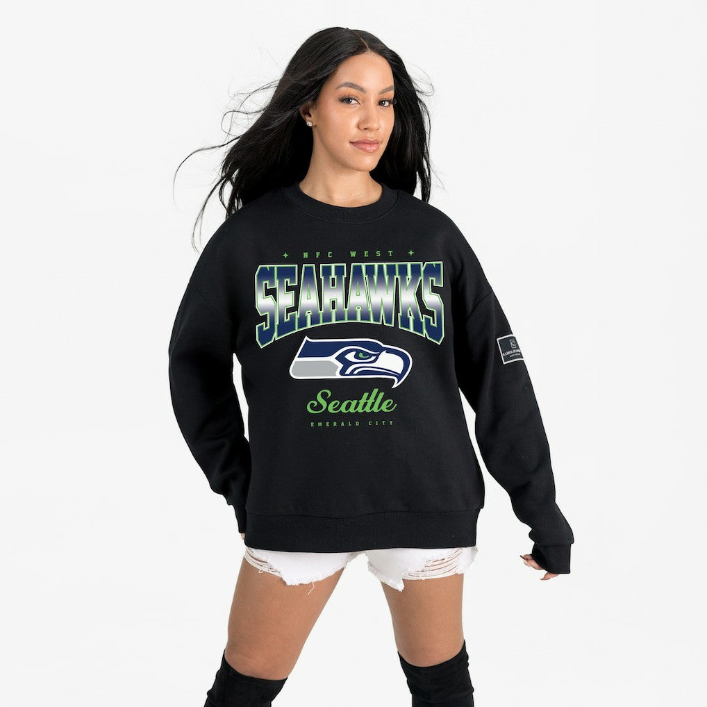 Seattle Seahawks Gameday Couture Women's Powerhouse Play Premium Fleece Sweatshirt | NFL Online